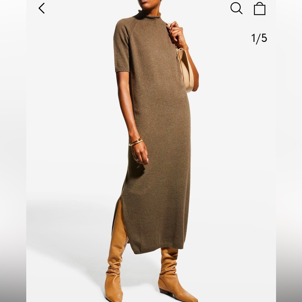 NWUT Elegant Khaki Cashmere Dress